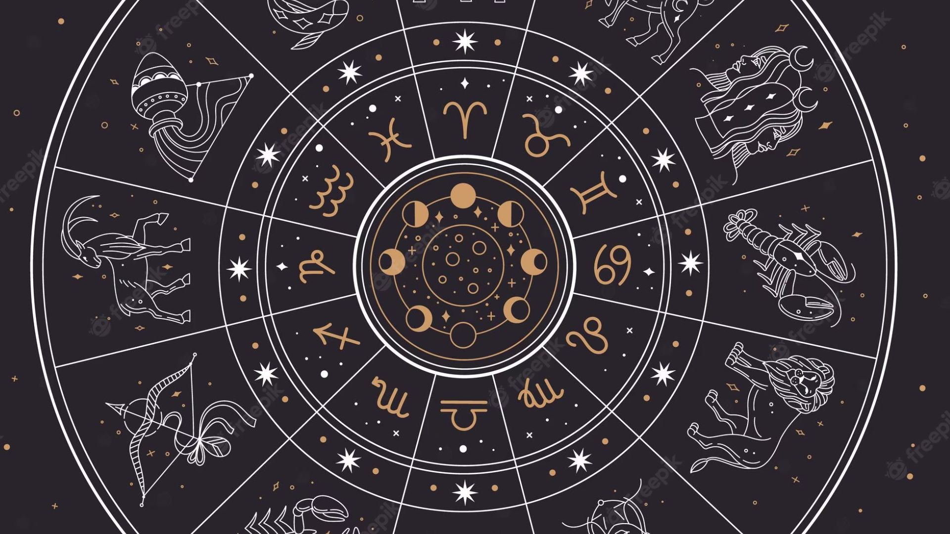Black Colored Zodiac Sign