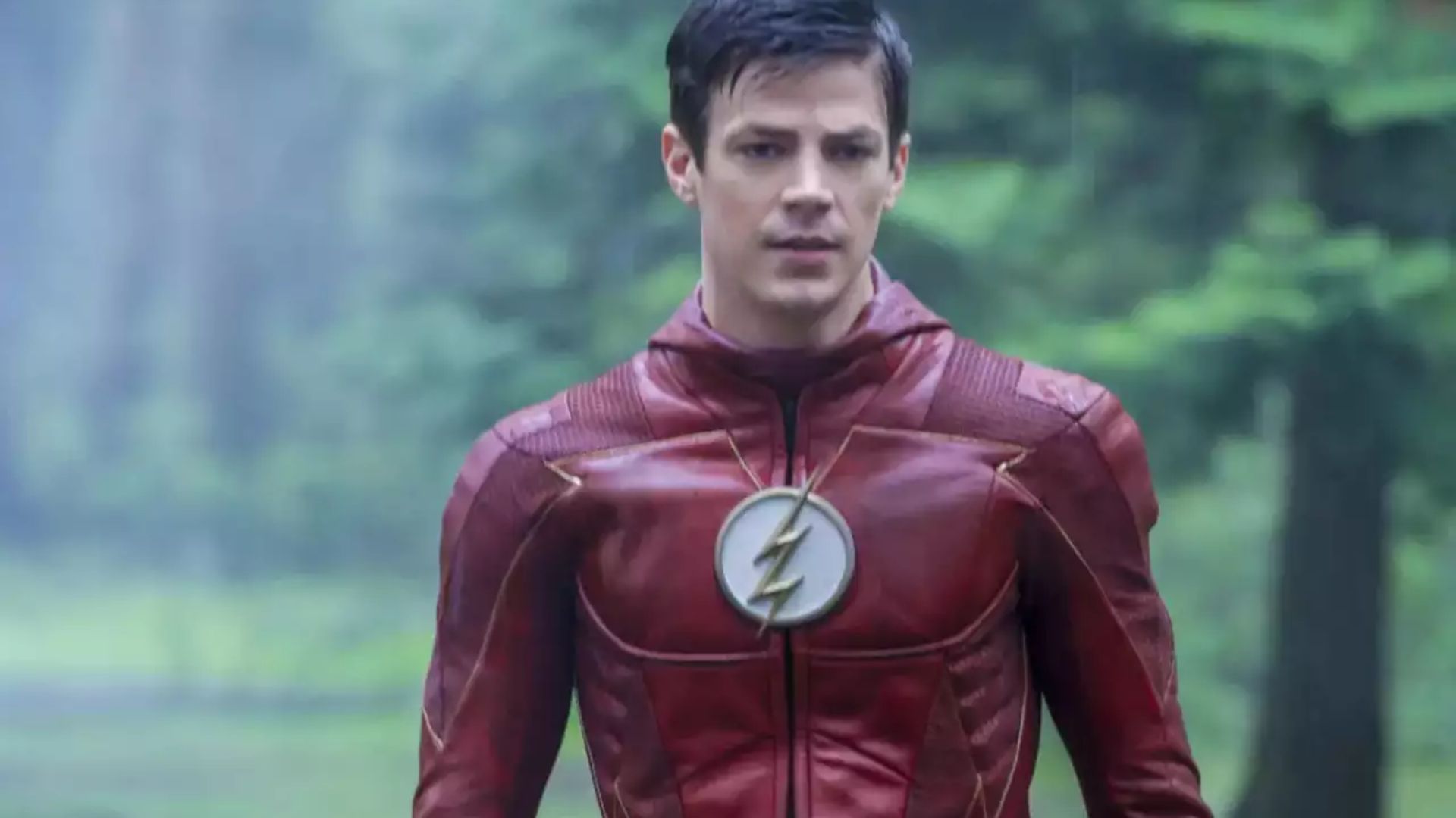 Grant Gustin In Flash Outfit