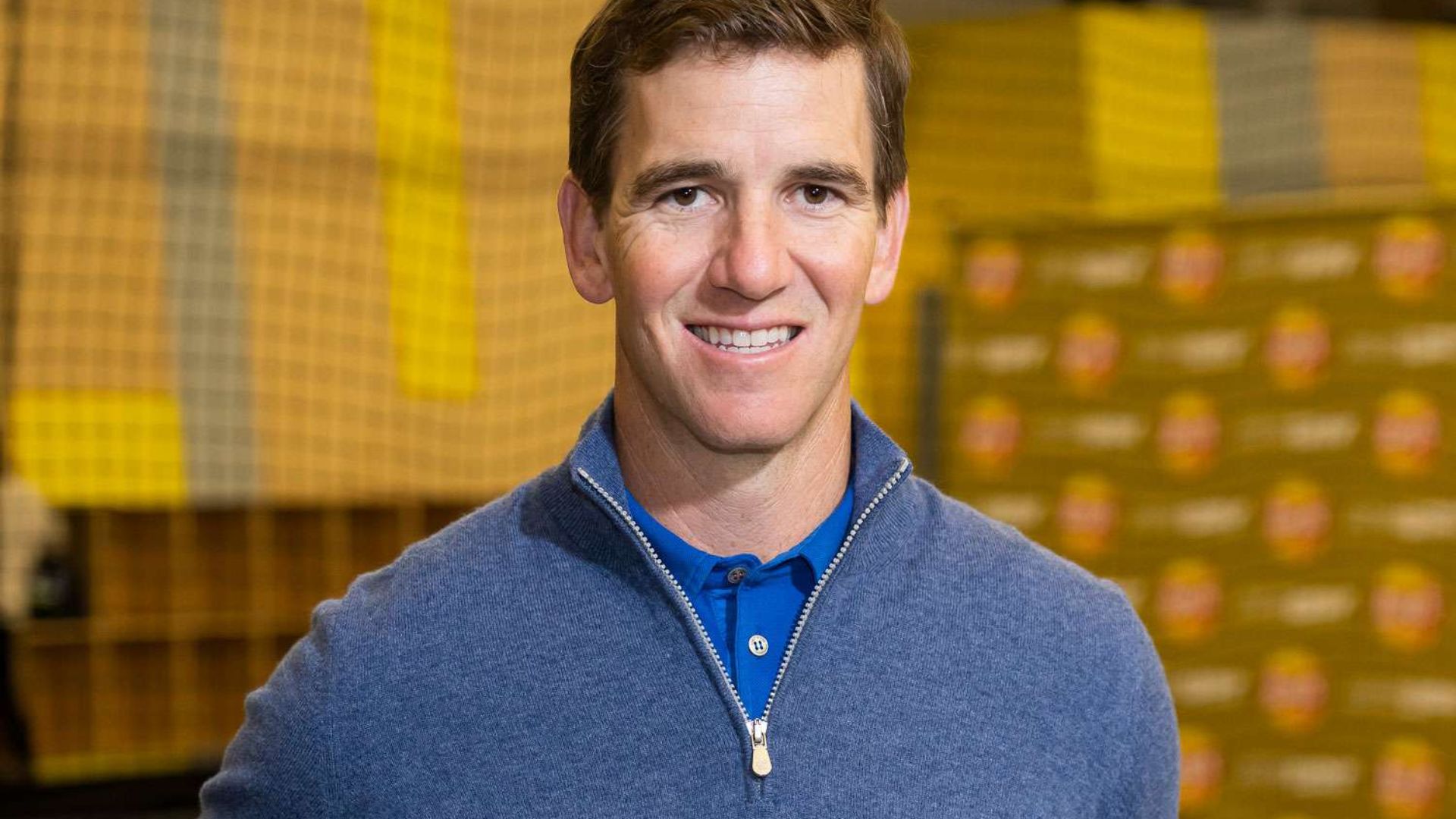 Eli Manning With A Little Smile On Face