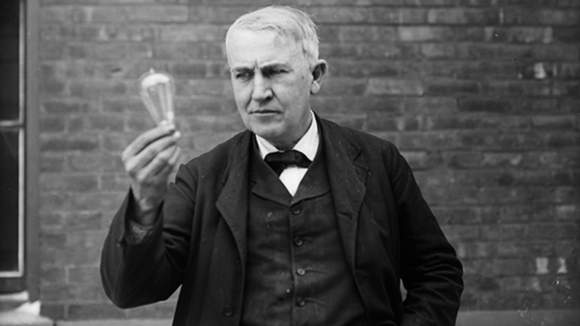 Thomas Edison Watching A Bulb