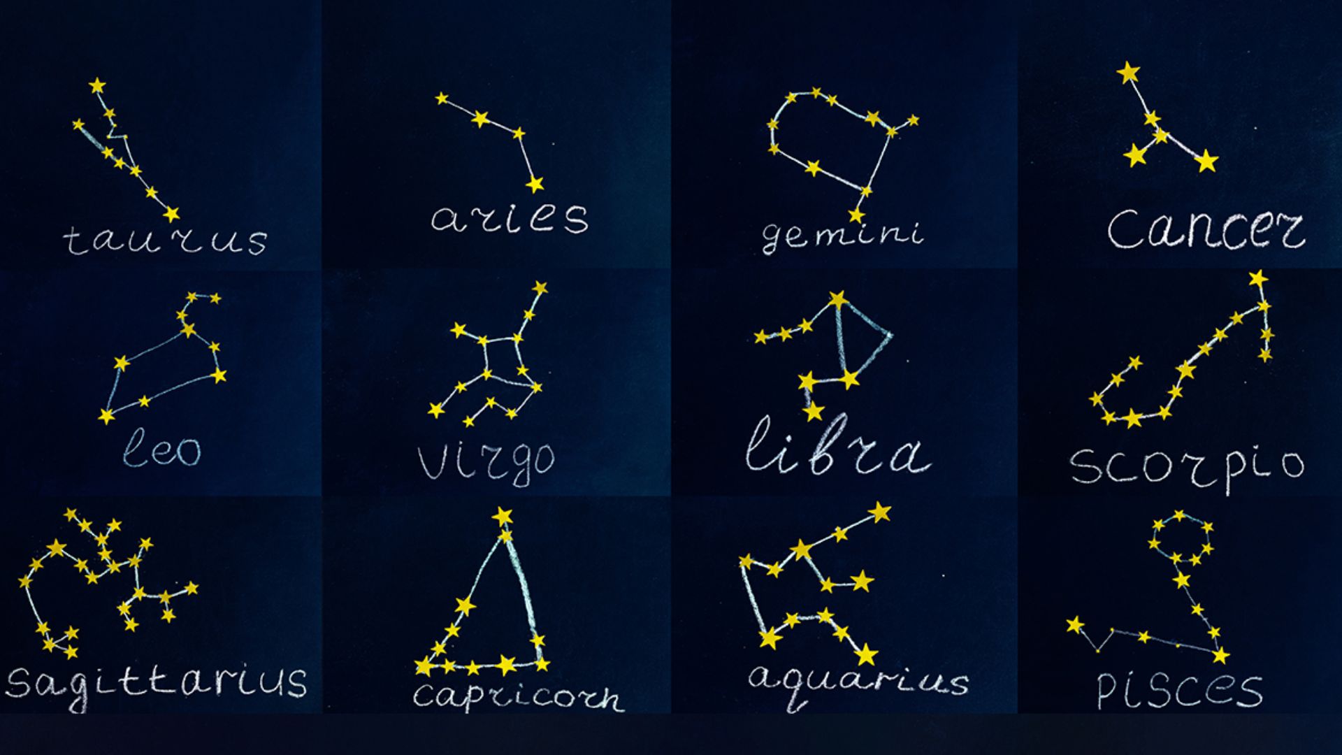 Stars Making Zodiac Symbols