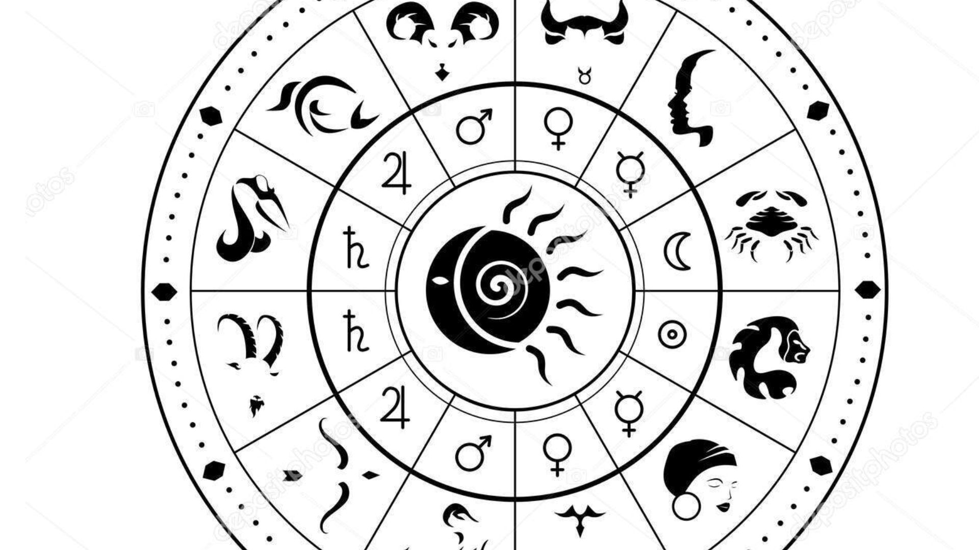 Zodiac Sign With Black Icons