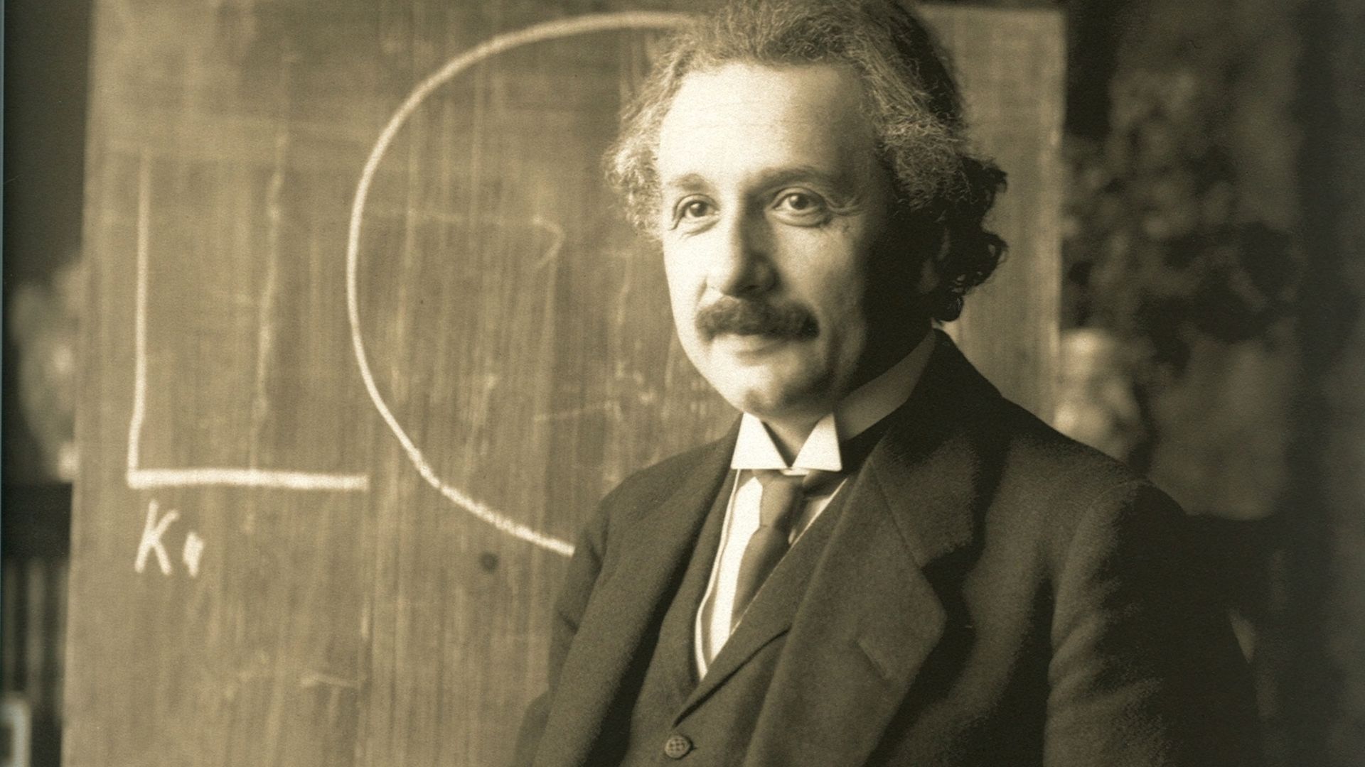 Albert Einstein In Black Dress