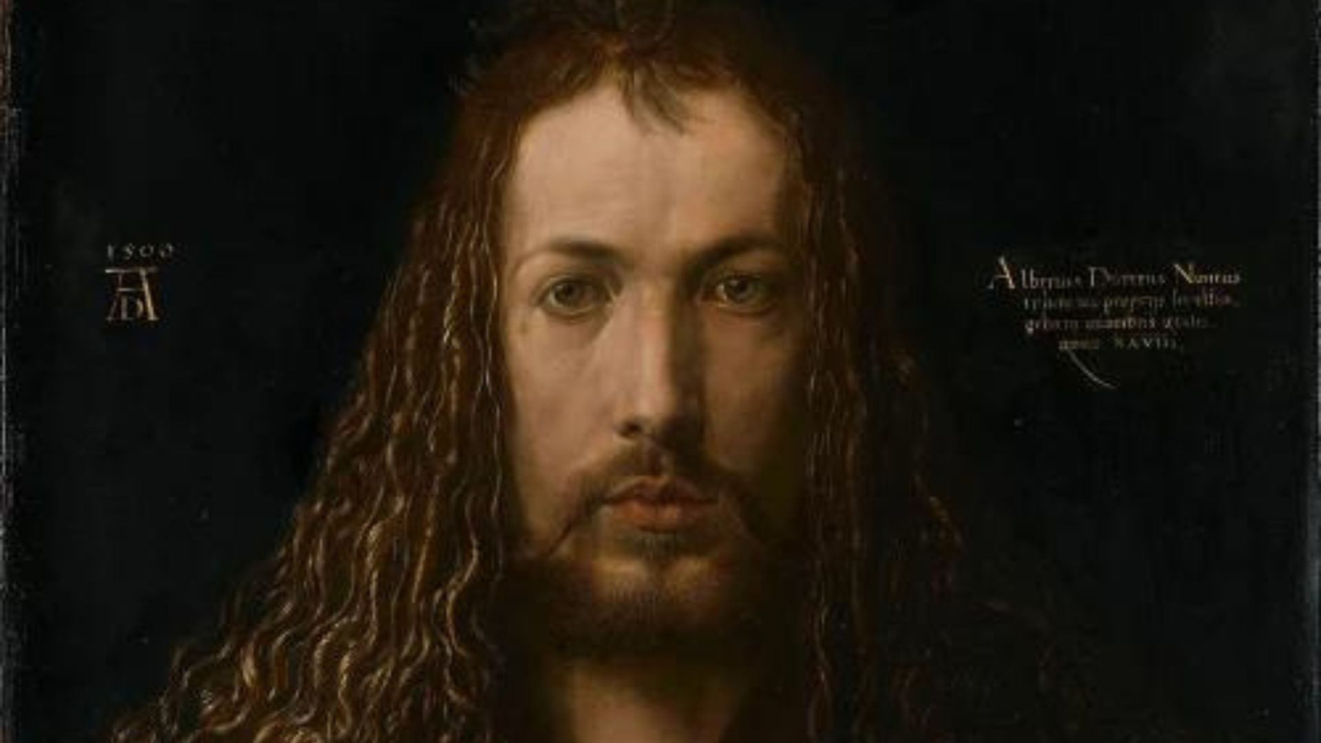 Albrecht Dürer In Front Of Black Background