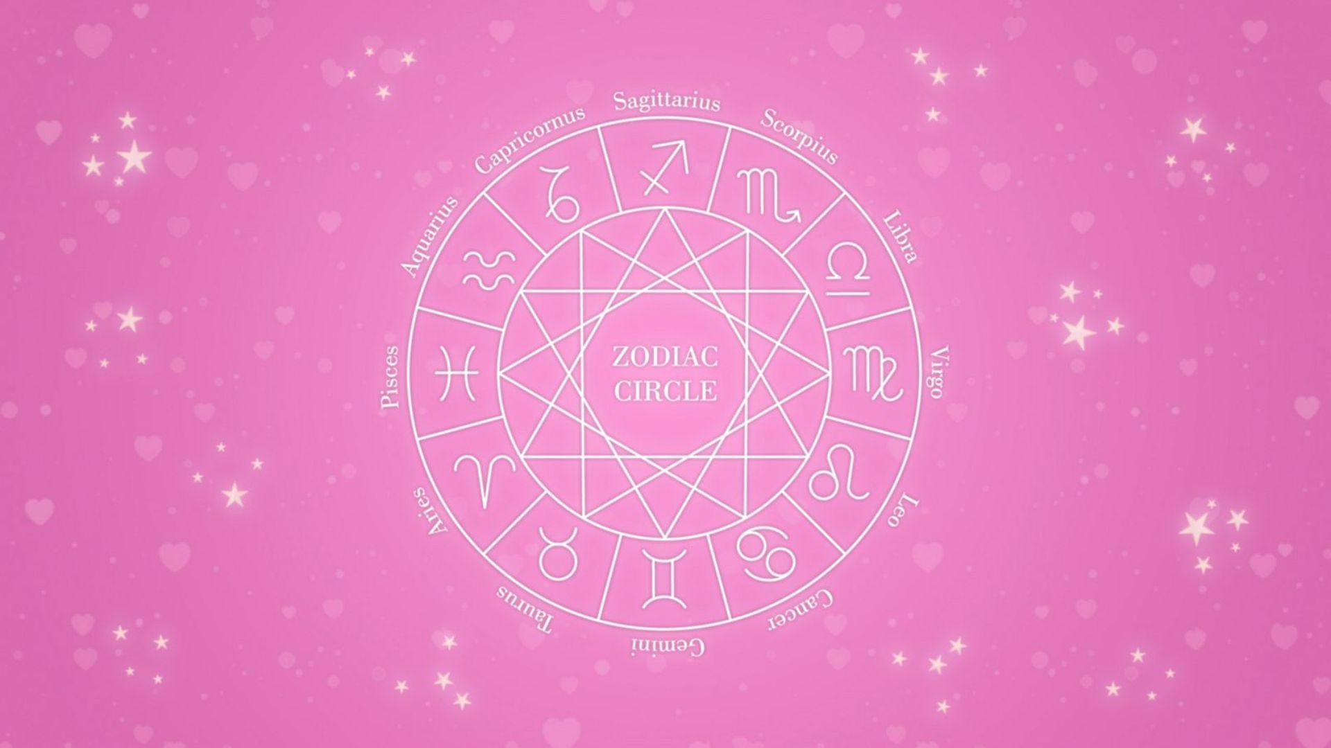 Zodiac Sign With Pink Background 