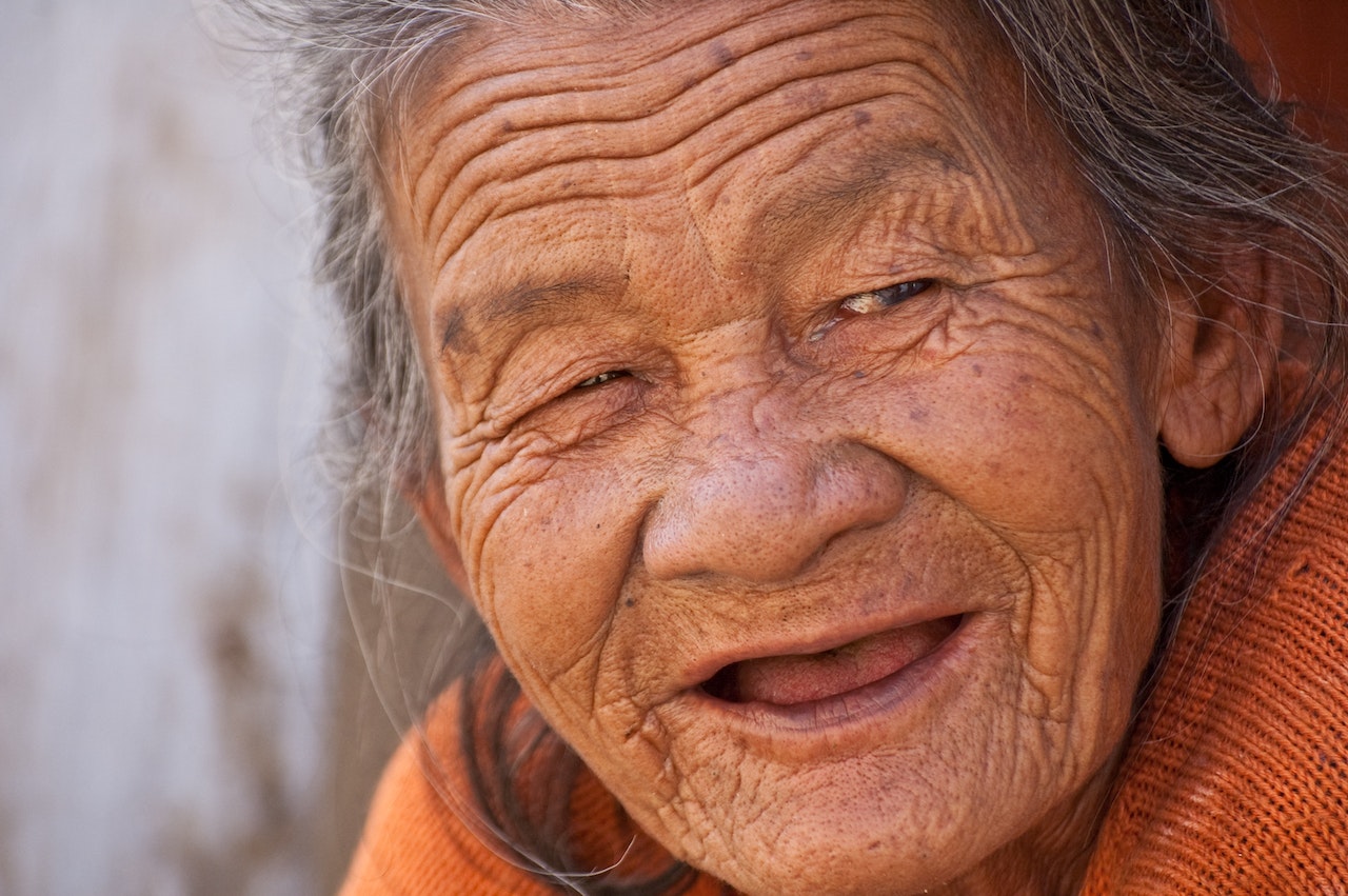 A Smiling Old Woman