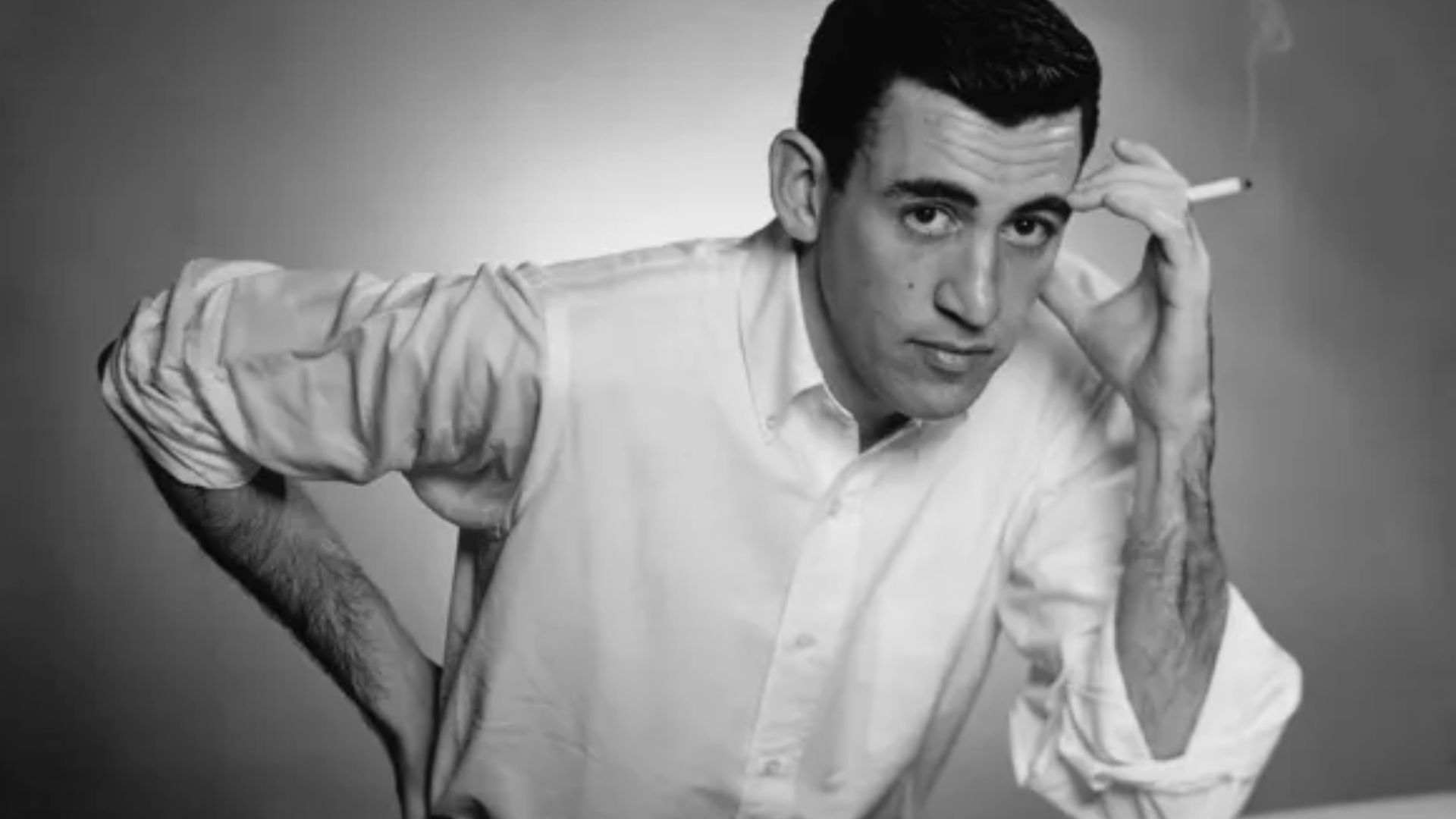 J.D. Salinger Posing With A Cigarette In Hand