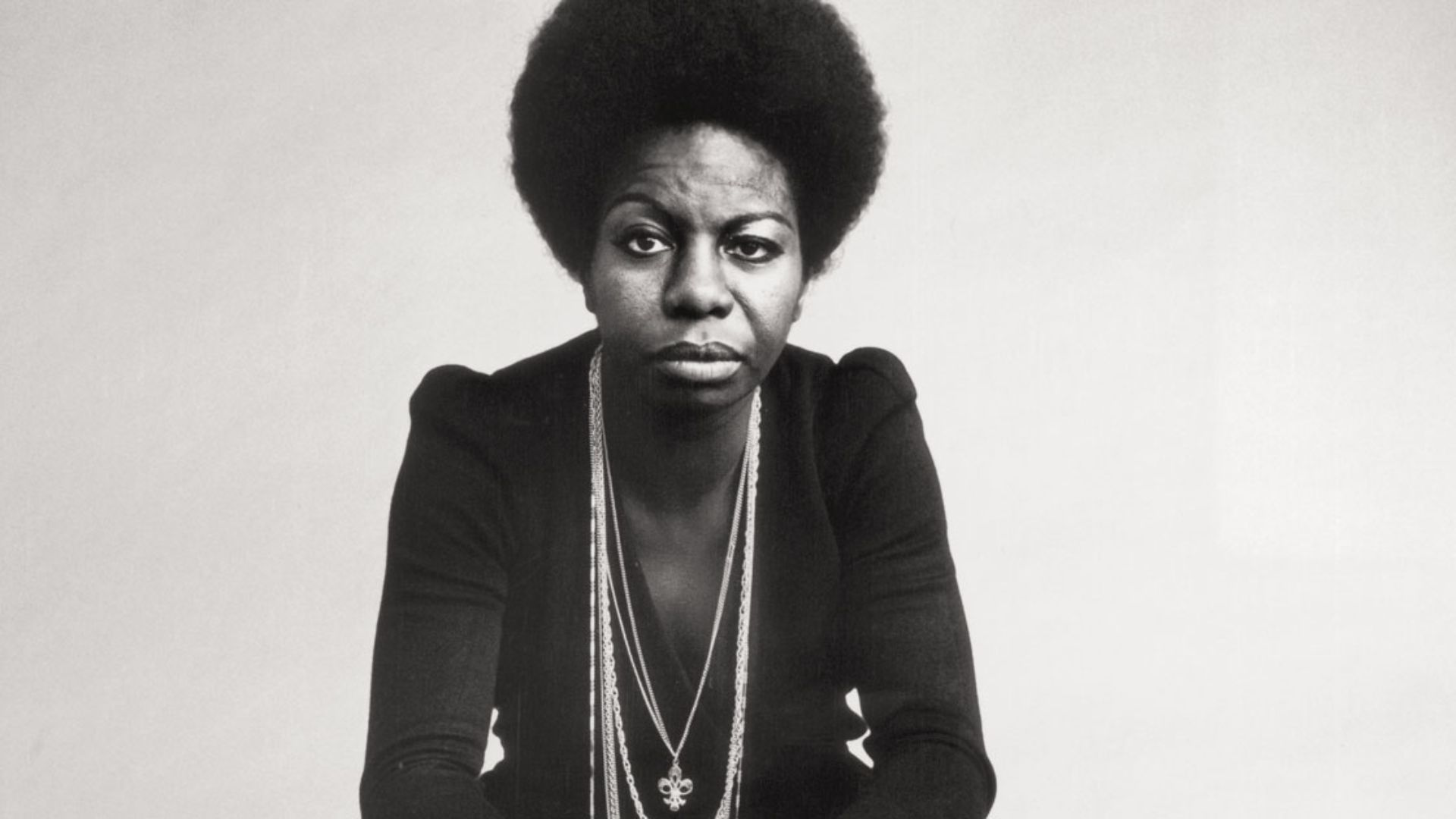 Black And White Shot Nina Simone