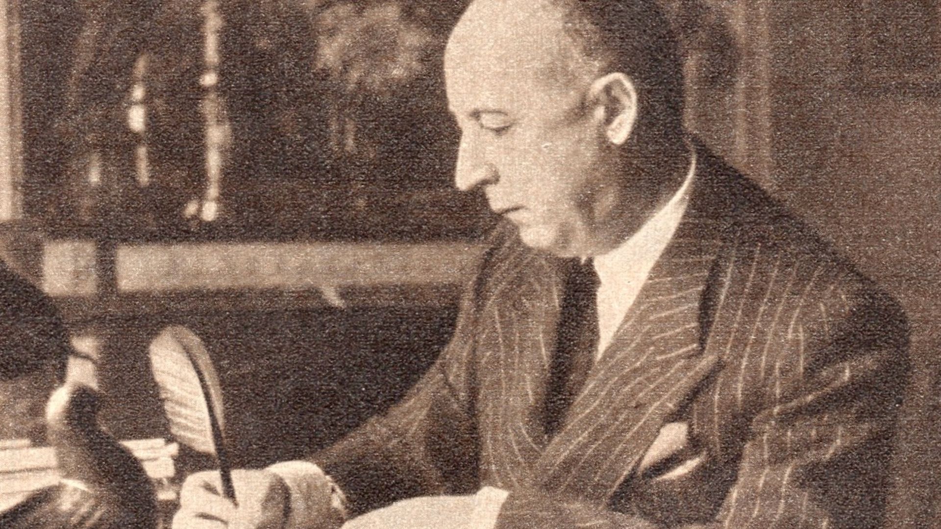 Christian Dior Writing With A Feather Pen