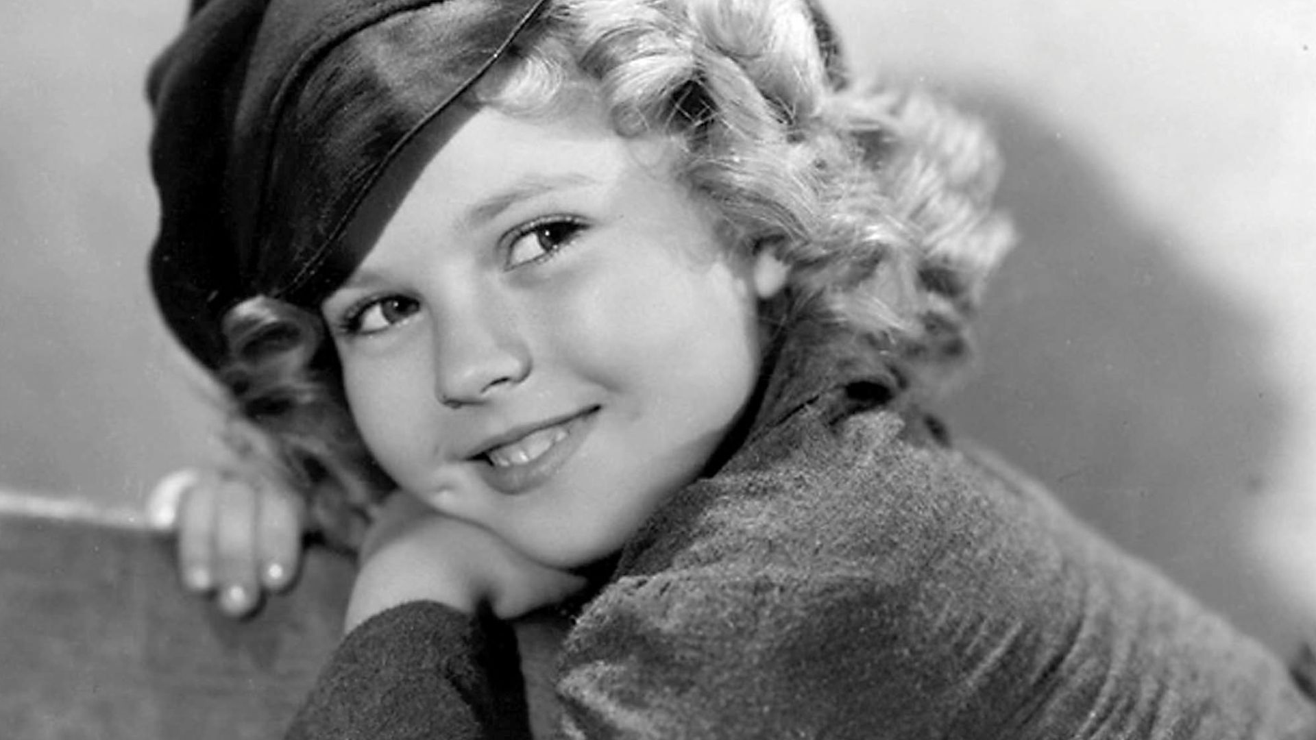 Black And White Shot Of Shirley Temple