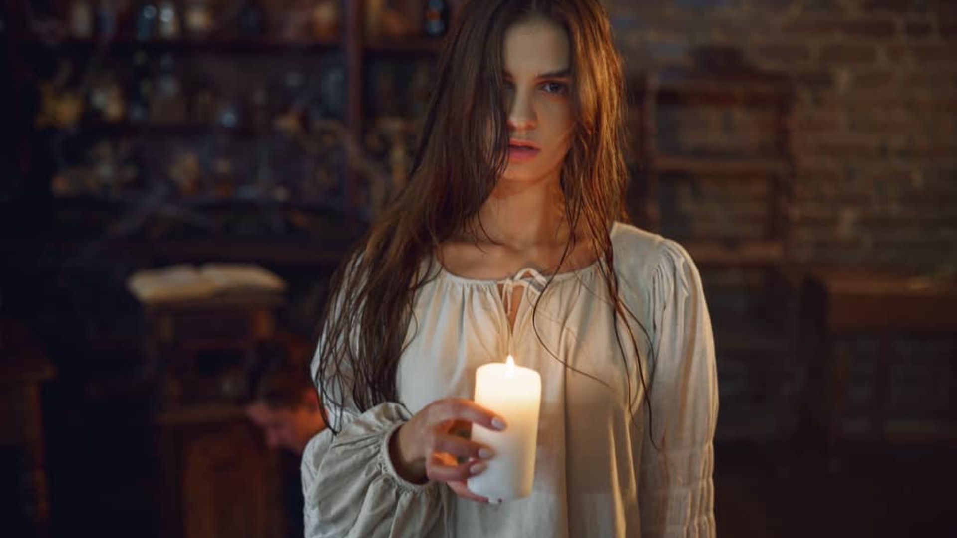 Girl With A Candle In Hand