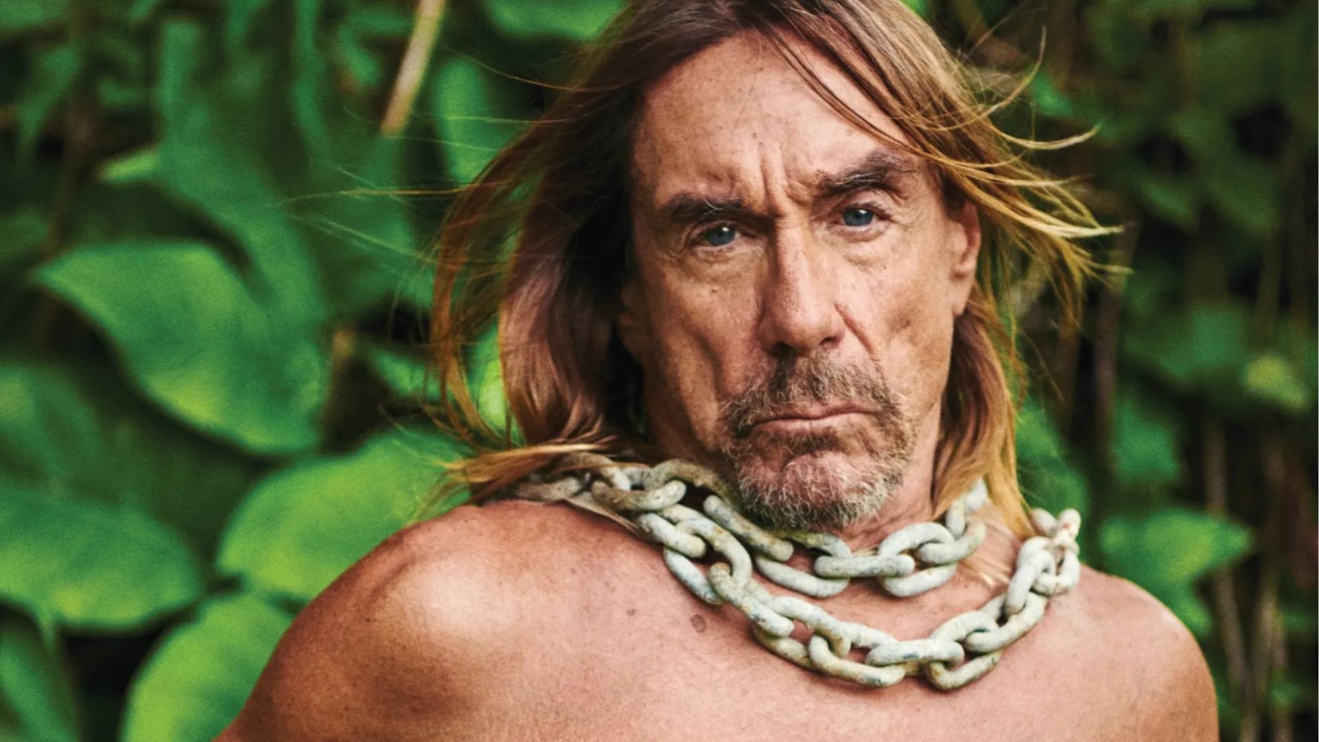 Iggy Pop With Chain In Neck
