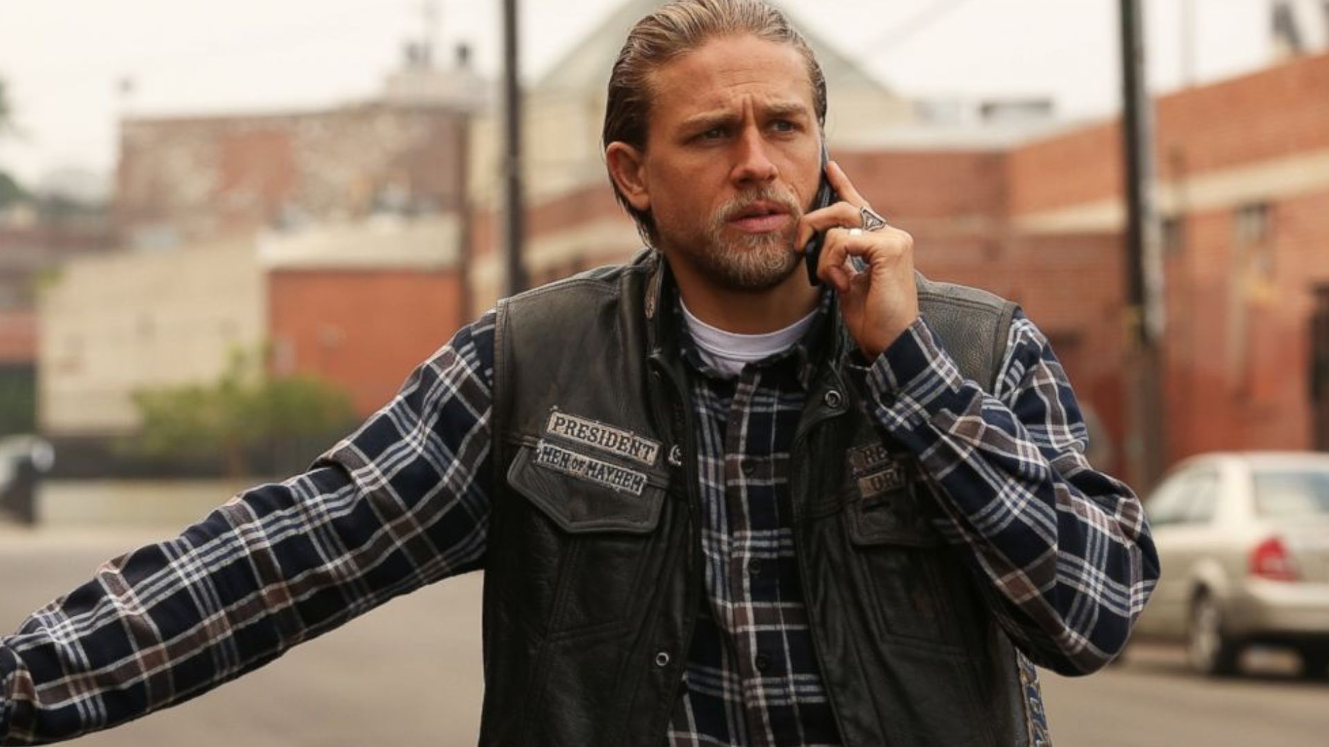 Charlie Hunnam Talking In Phone