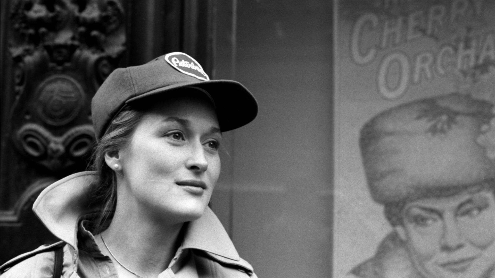 Young Meryl Streep Smiling, Wearing A Cap
