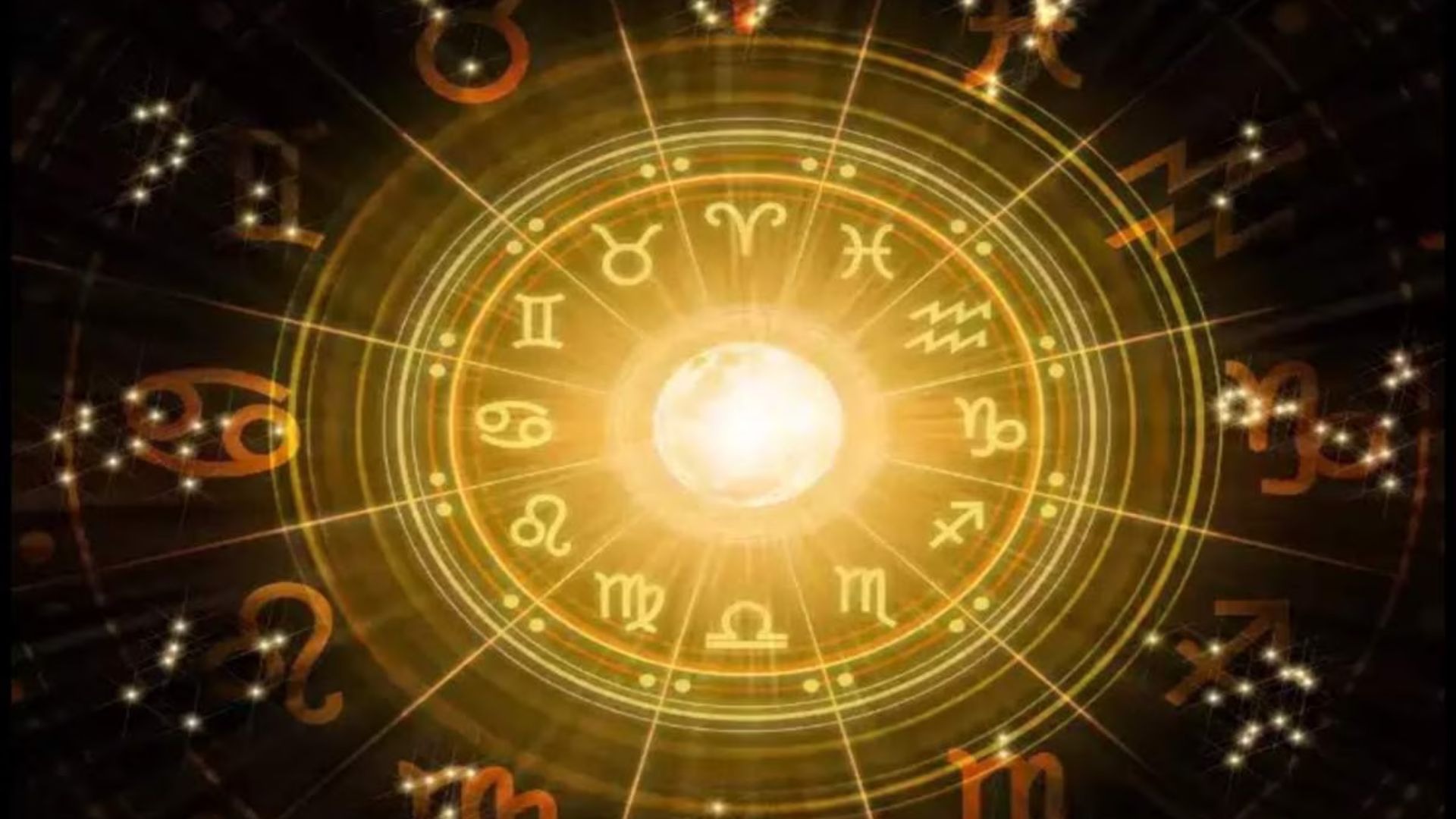 Zodiac Signs Around Shining Sun