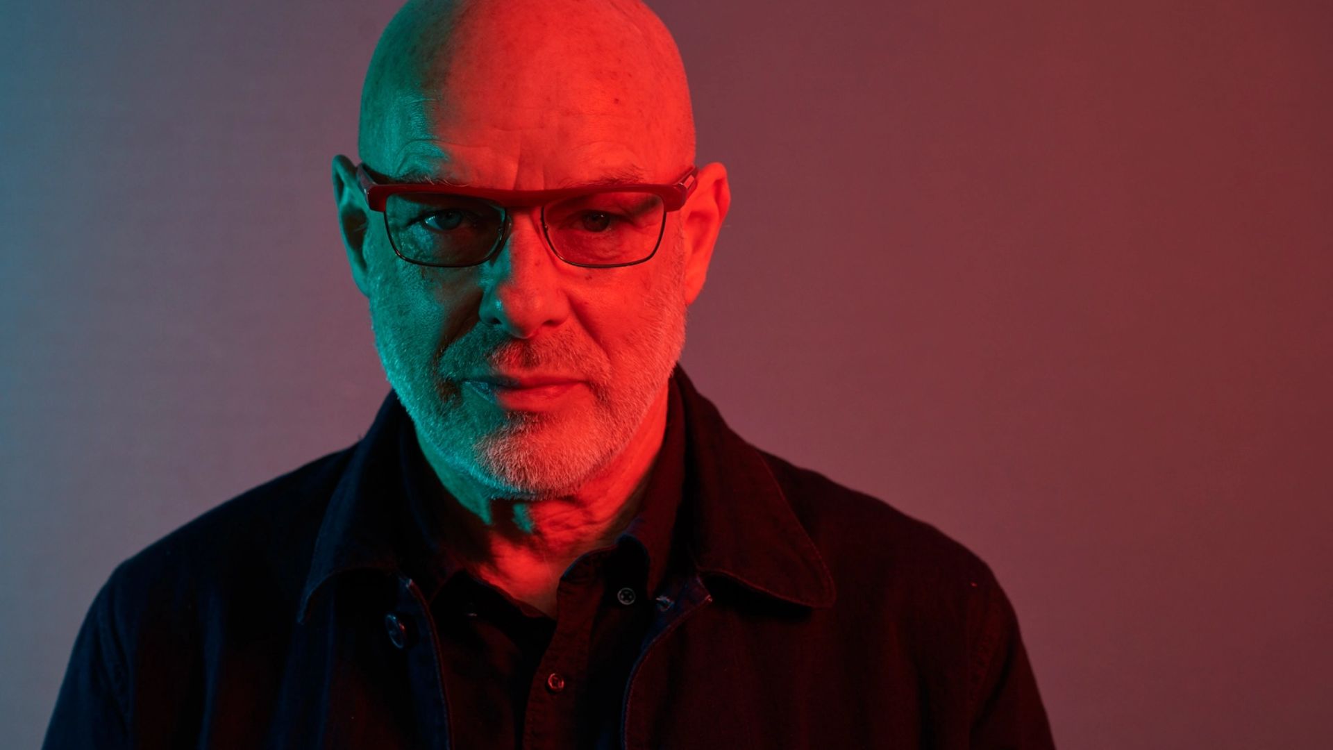 Brian Eno Wearing Glasses