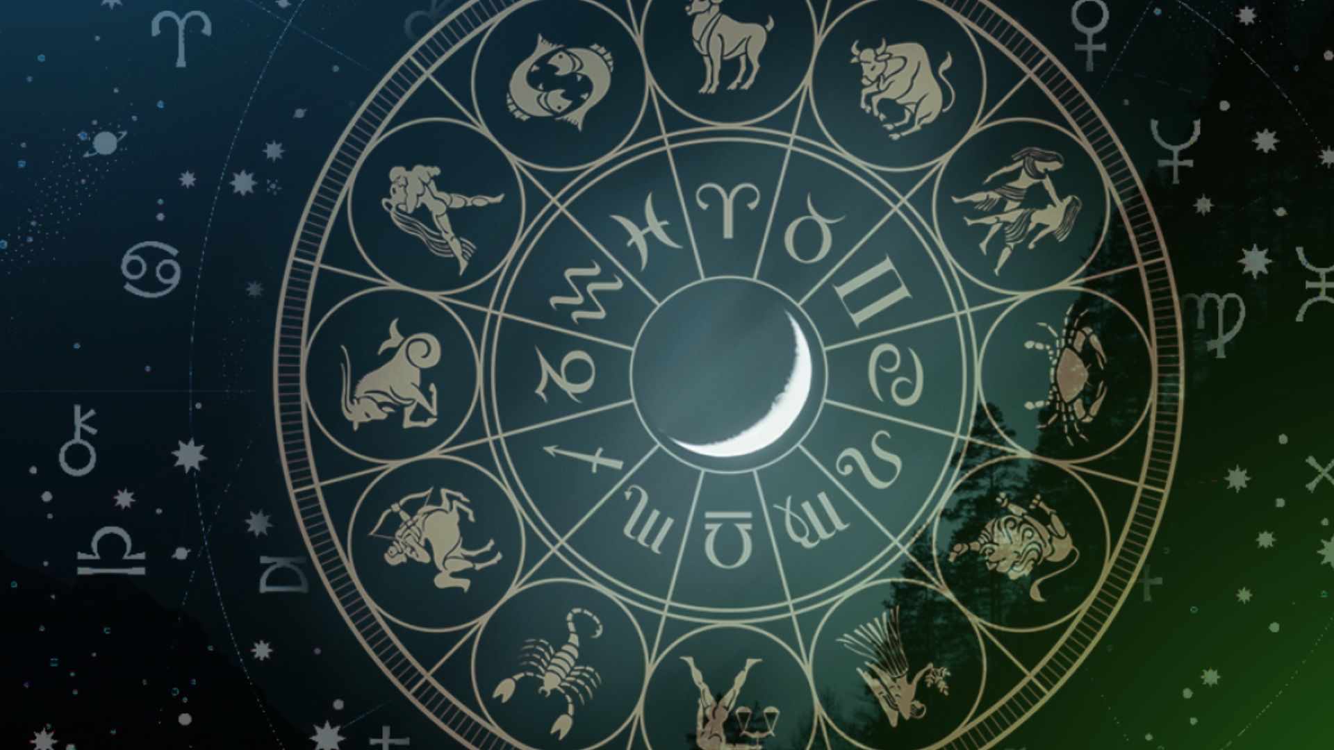 Zodiac Sign Around Moon