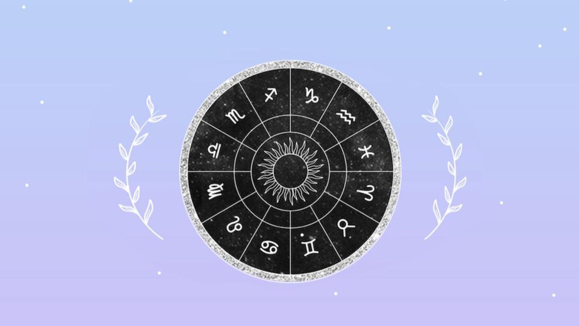 Zodiac Signs In Black And White Circle