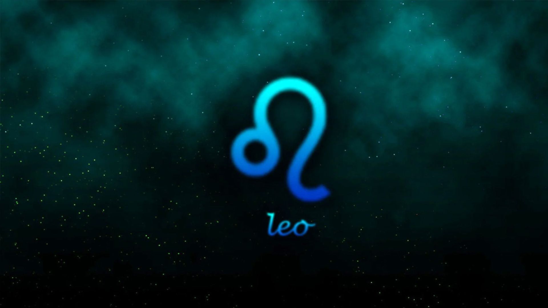 Leo Zodiac Sign And Stars In Background