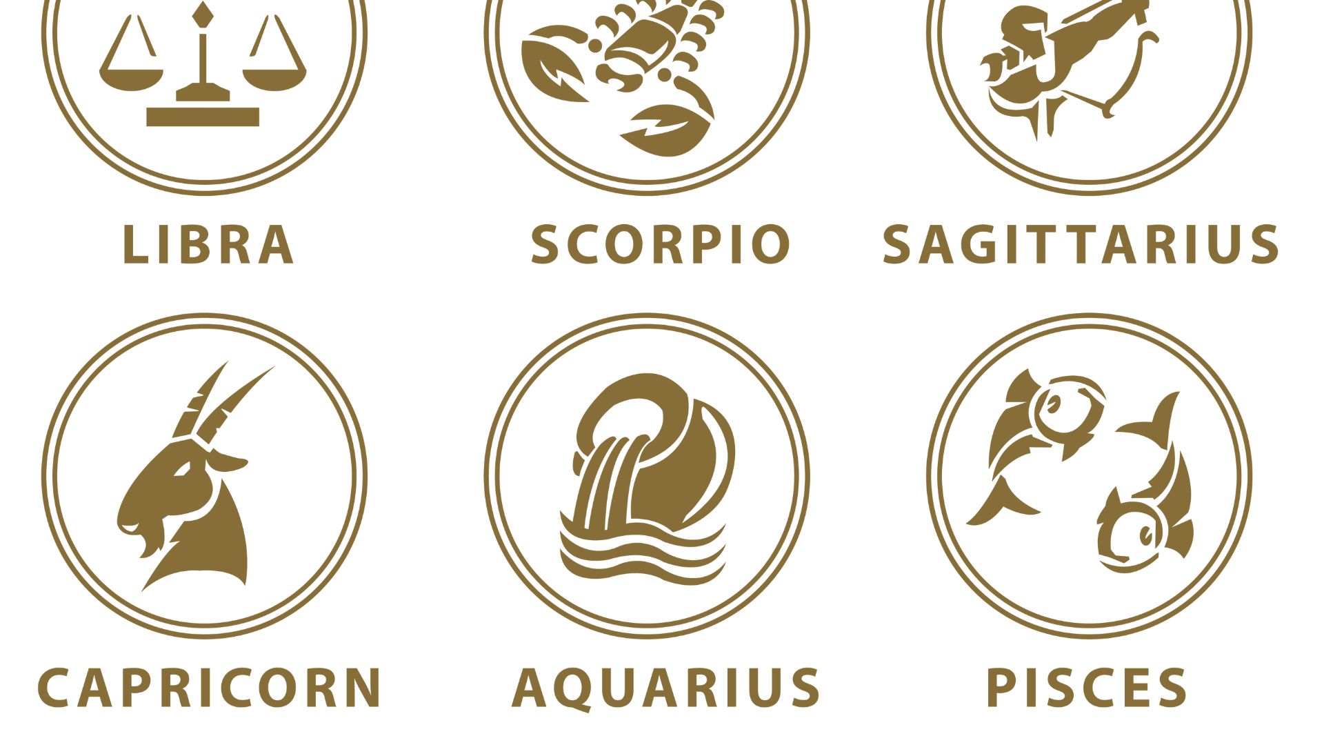 8 Golden Colored Zodiac Signs And Names