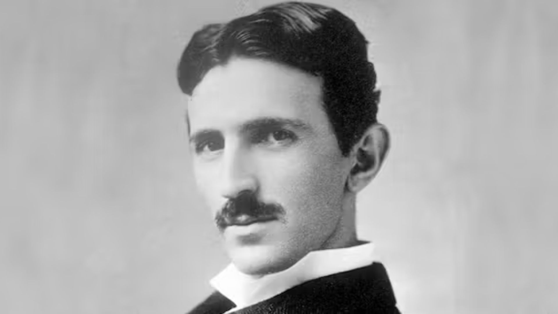 Black And White Shot of Nikola Tesla