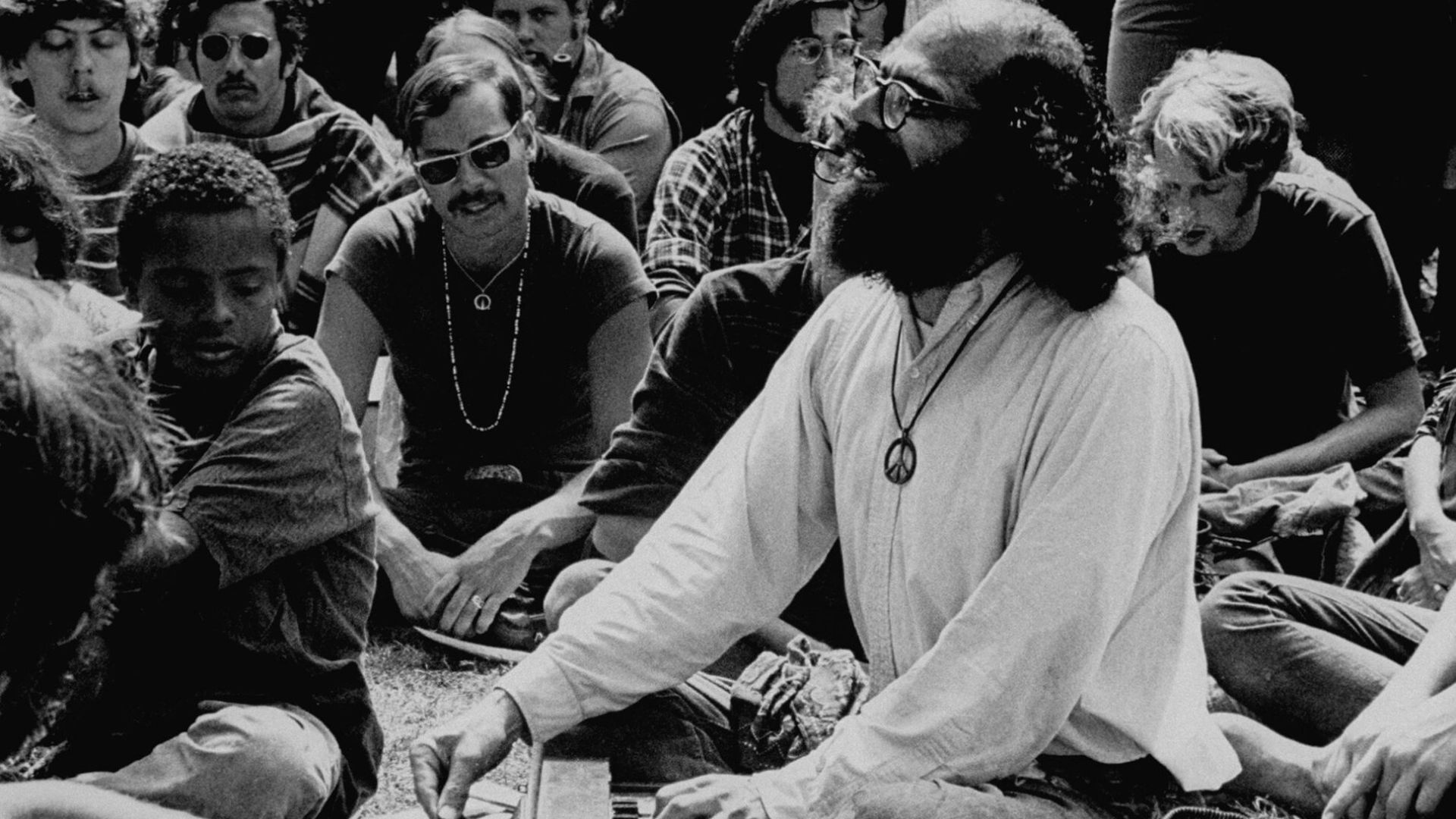 Allen Ginsberg Sitting With Other People