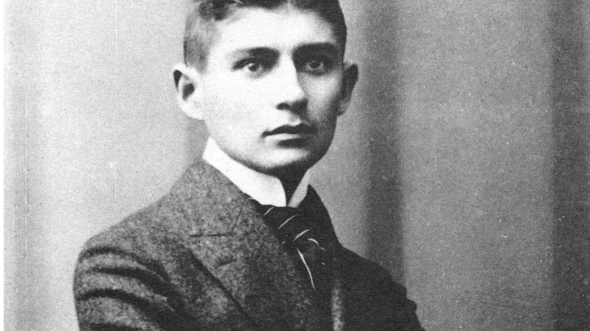 Black And White Shot Of Franz Kafka