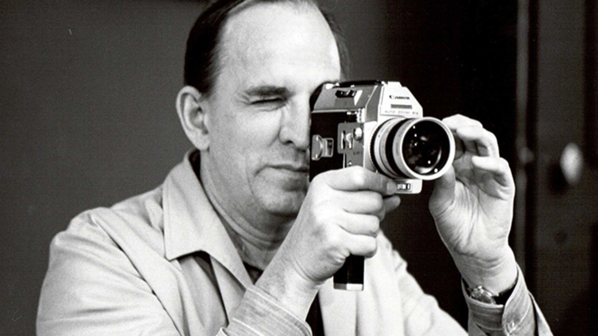 Ingmar Bergman Holding a Camera