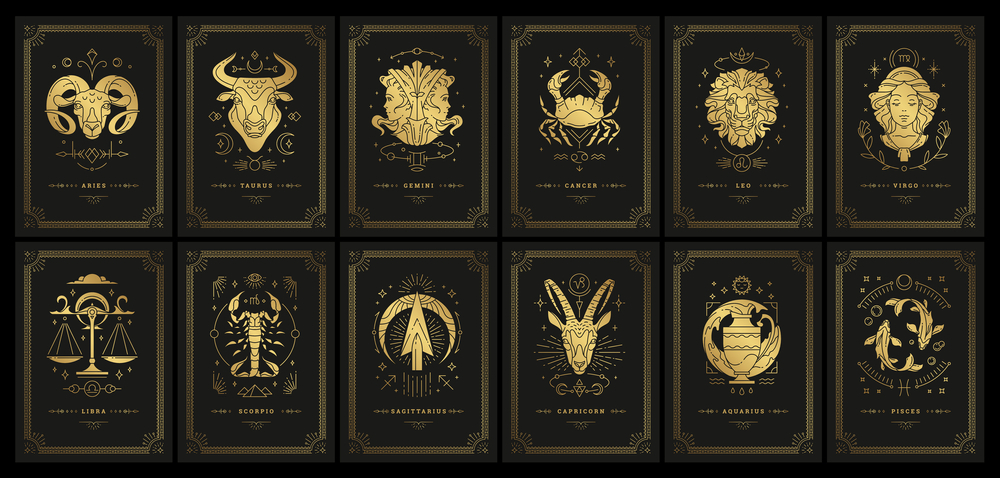 Zodiac astrology cards