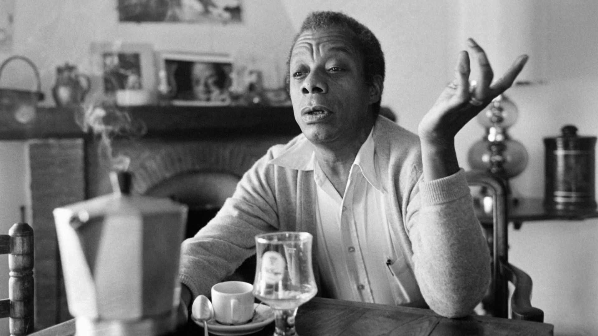 James Baldwin Sitting On A Table