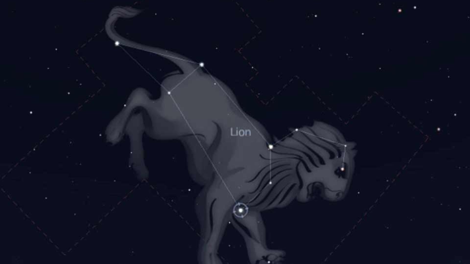 A constellation forming a lion.