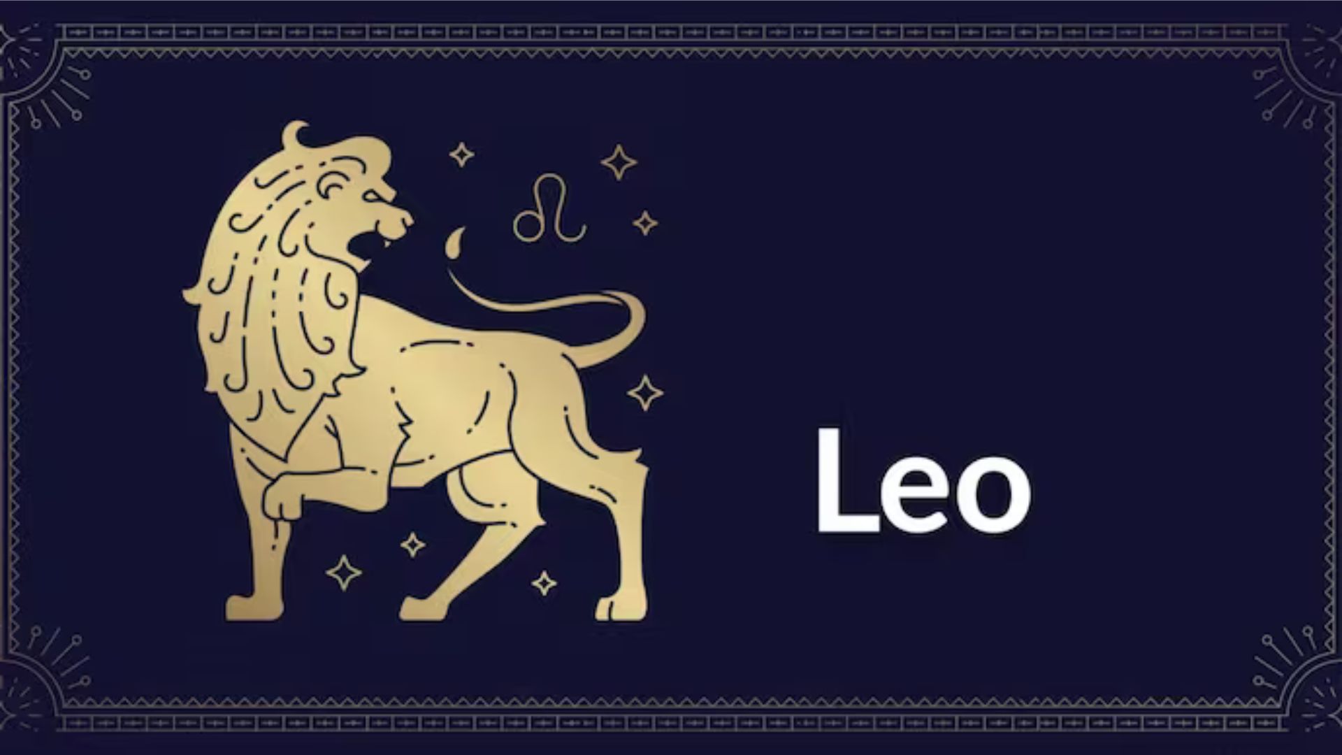 Leo Sign And Its Animal With Purple Color In The Background