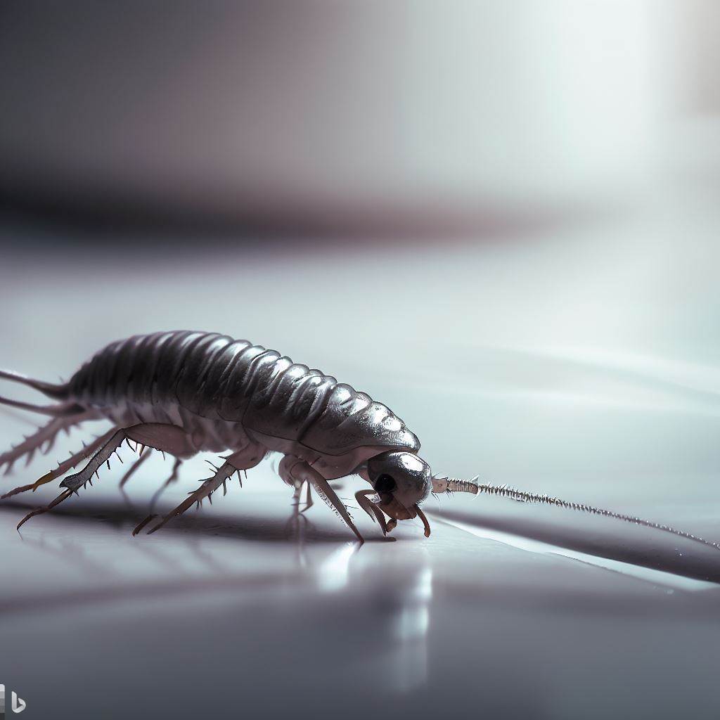 A Silverfish On A White Surface