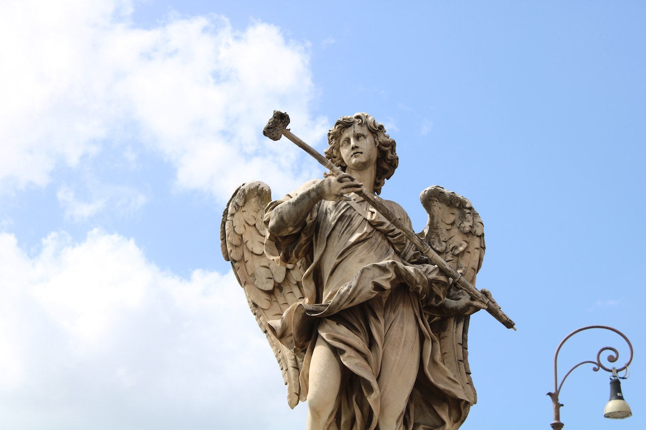 Angel Statue Under Blue Skies