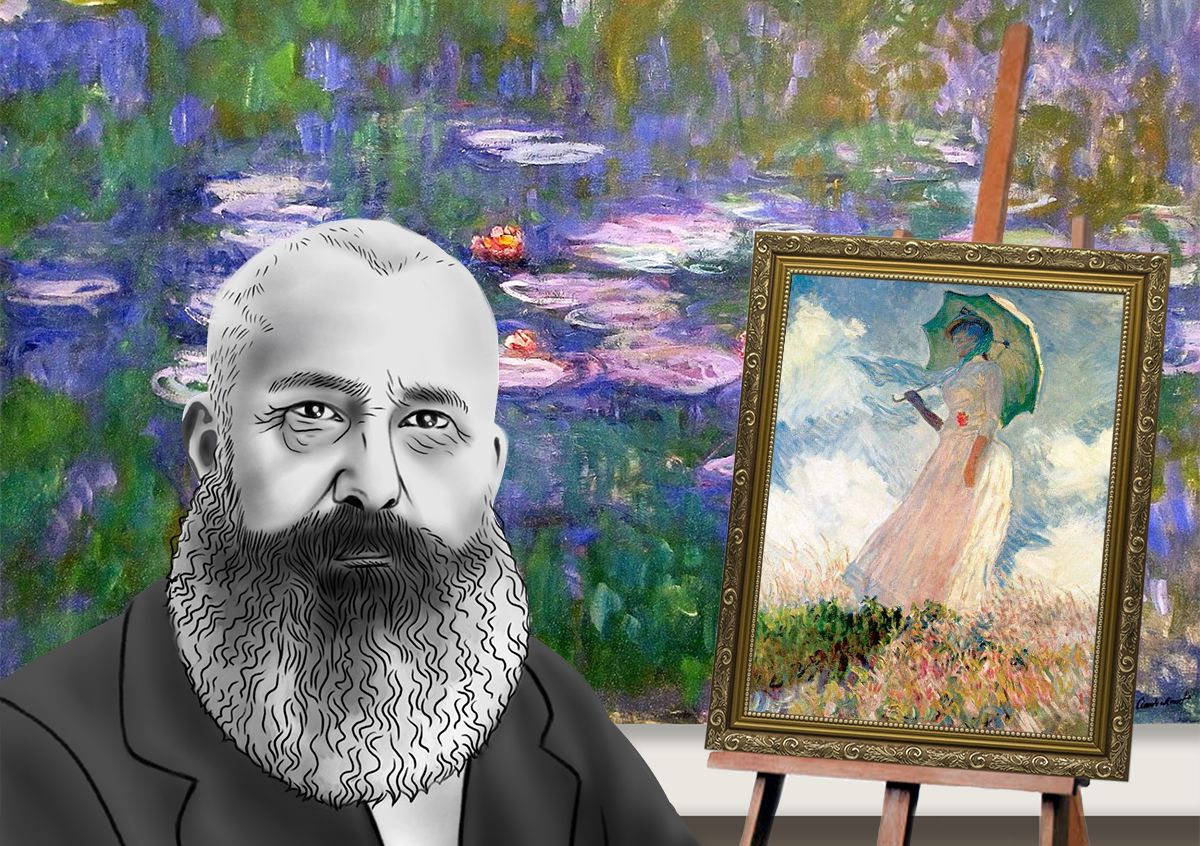 Claude Monet With His Painting