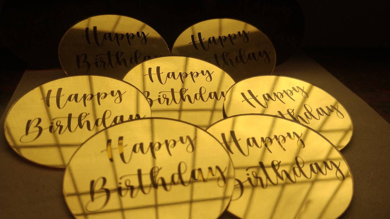 Birthday Wishes on Yellow Circles