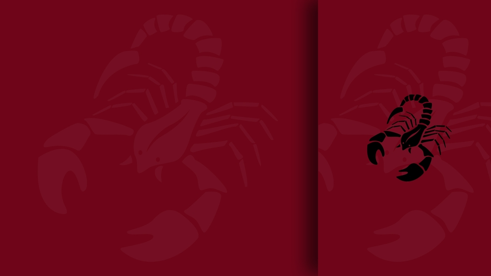 Scorpio Zodiac Sign With Red Background