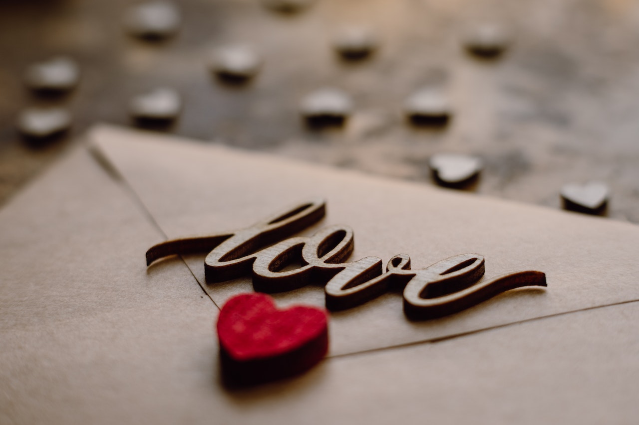 Selective Focus Shot of Love Letter