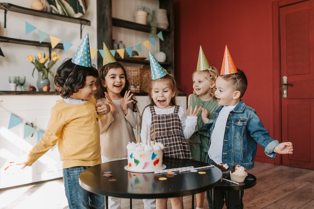 Group of Kids Celebrating a Birthday Party