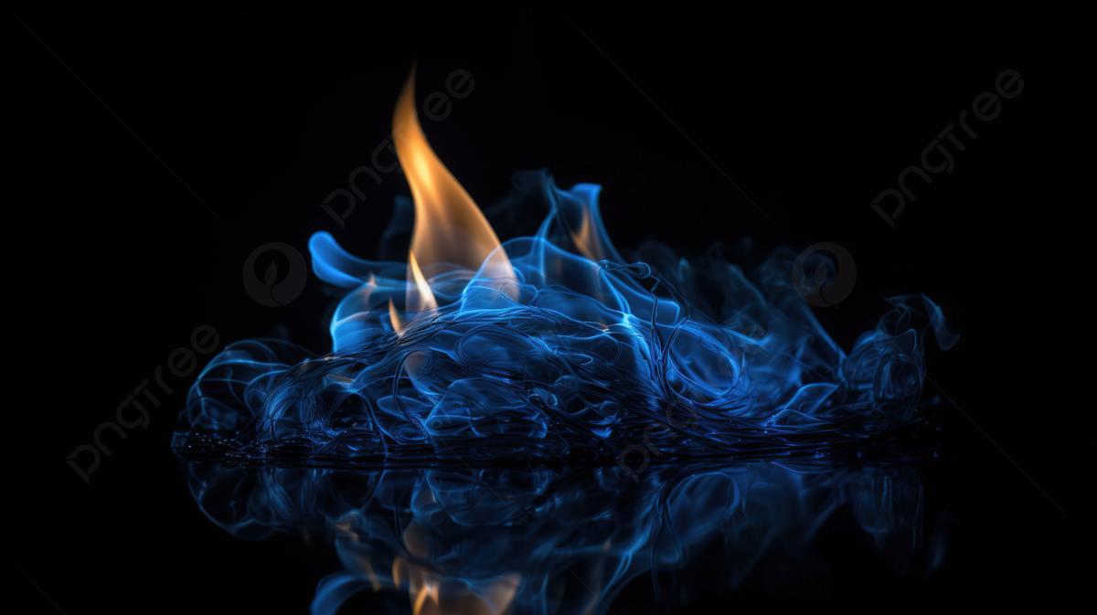 Blue Flame Turning Into Yellow