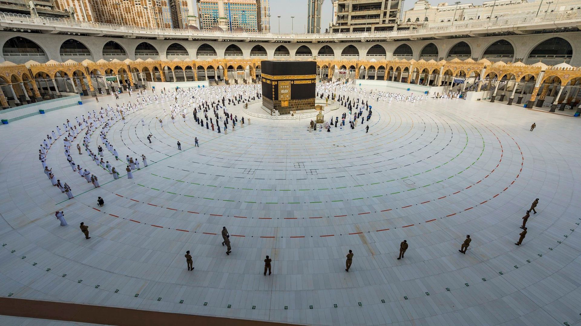 People Praying Toward The Kaaba