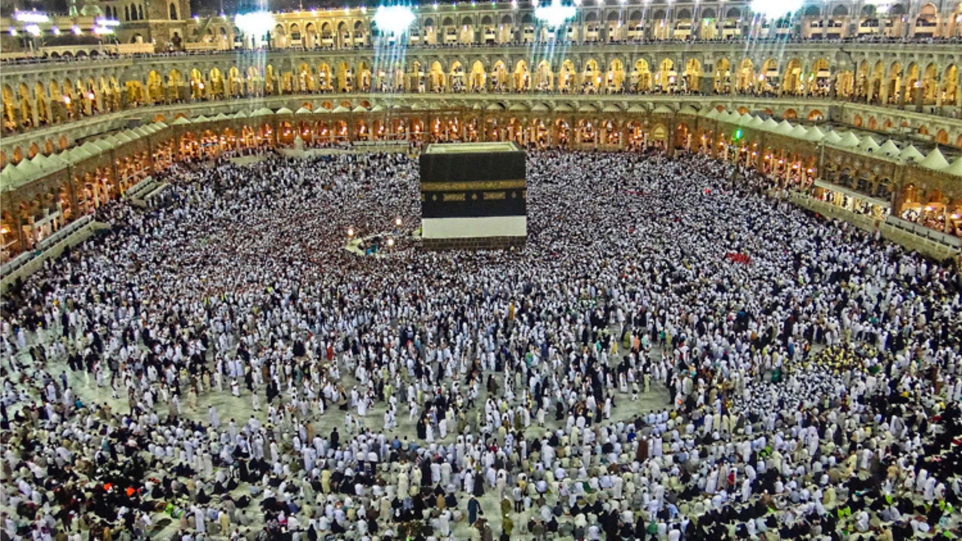 Group Of People Walking Around The Kaaba