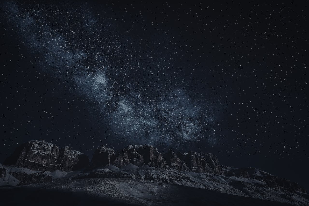 Canion Mountains on Night Sky