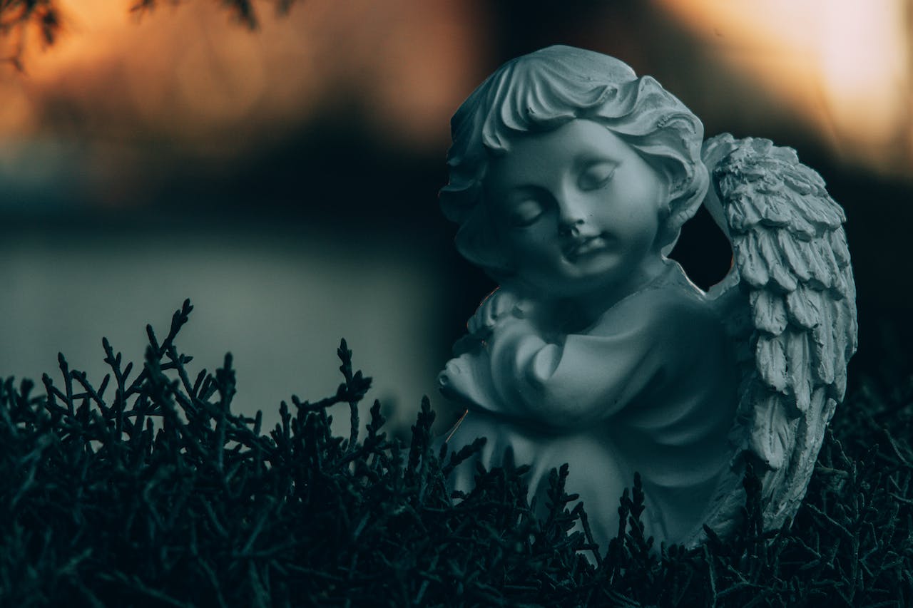Little Angel Sculpture at a Cemetery